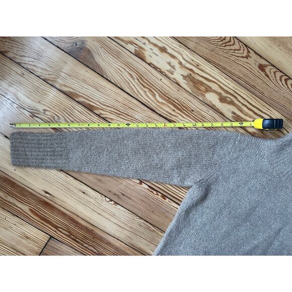 For the Republic Alpaca Wool High Neck Long Sleeve Short Length Brown Sweater XS - Picture 6 of 12